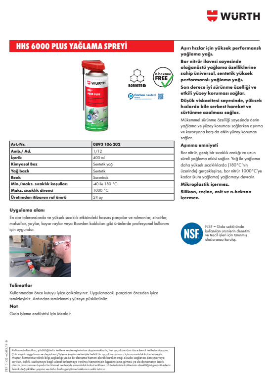 HHS 6000 Plus Yağlama Spreyi - 400ML - 3