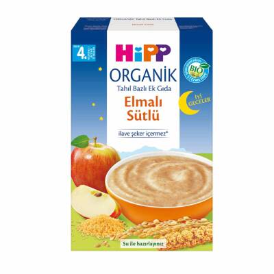 Hipp Organik İyi Geceler Elmalı Sütlü Tahıllı Ek Gıda 250 G - Hipp