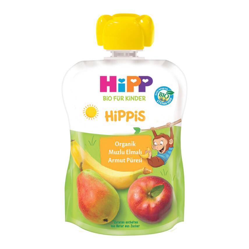 Hipp Organik Muzlu Elmalı Armut Püresi 100 G - 1