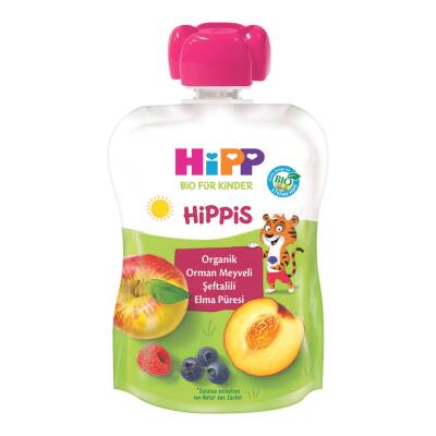 Hipp Organik Orman Meyveli Şeftalili Elma Püresi 100 G - Hipp