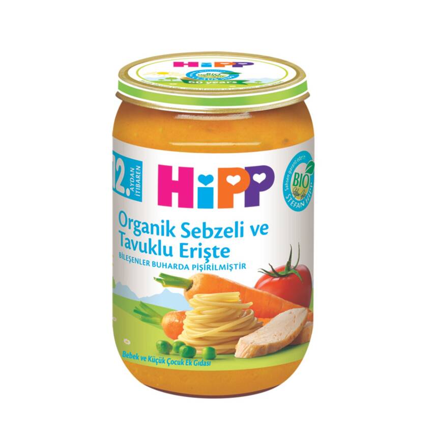 Hipp Organik Sebzeli Tavuklu Erişte 220 G - 1