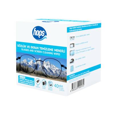 Hops Gözlük Ve Ekran Temizleme Mendili 40'li - Hops