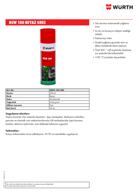 HSW100 - Beyaz Gres 500 ML - 2