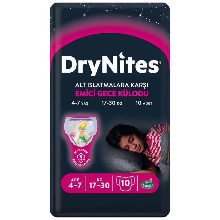 Huggies Drynites Emici Gece Külodu Kız 4 - 7 Yaş 10'lu - 1