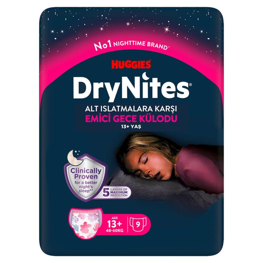 Huggies Drynites Gece Külodu 13+ Yaş Kız 9'lu - 1