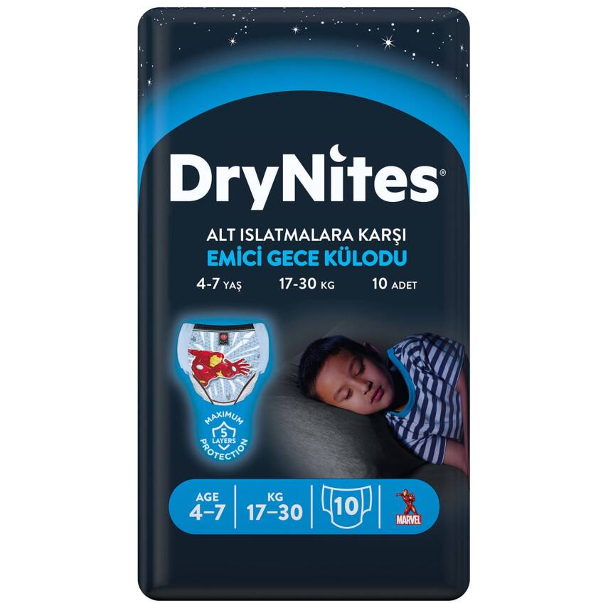 Huggıes Drynıtes Gece Kulodu Erkek 4-7 Yas 17-30 Kg 10'Lu - 1
