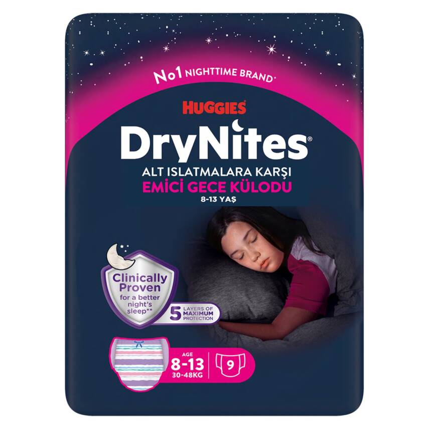 Huggies Drynites Gece Külodu Kız 8-13 Yaş 9'lu - 1