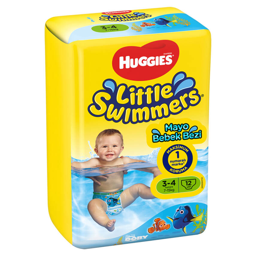 Huggies Little Swimmers Mayo Bebek Bezi 7-15 Kg 12 Ped - 1