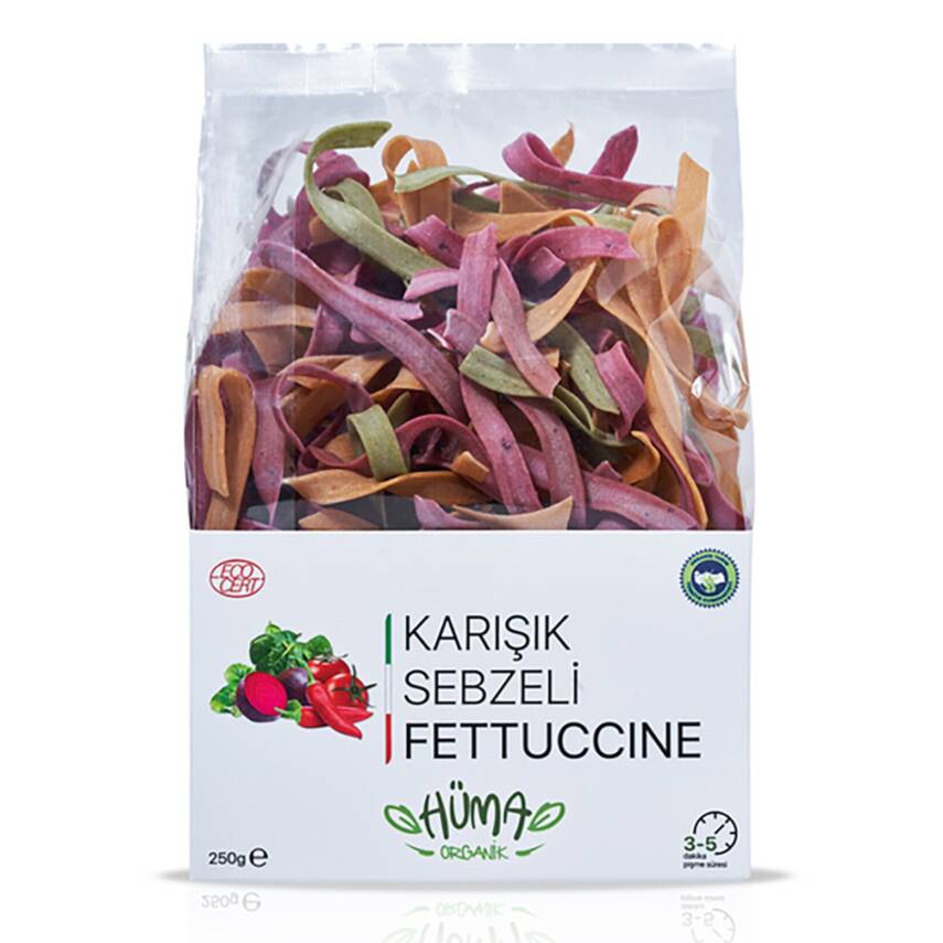 Hüma Organik Karışık Sebzeli Fettuccine 250 G - 1