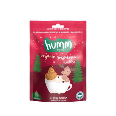 Humm Organic Zencefilli Tarçınlı Vegan Kurabiye 55 G - Humm