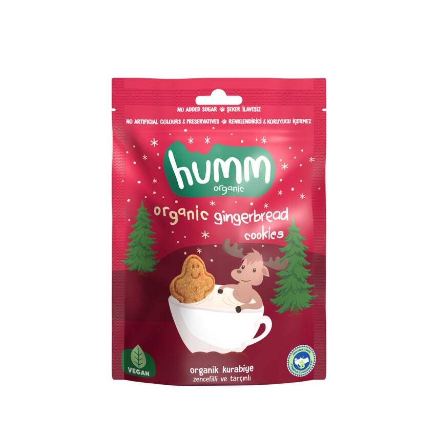 Humm Organic Zencefilli Tarçınlı Vegan Kurabiye 55 G - 1