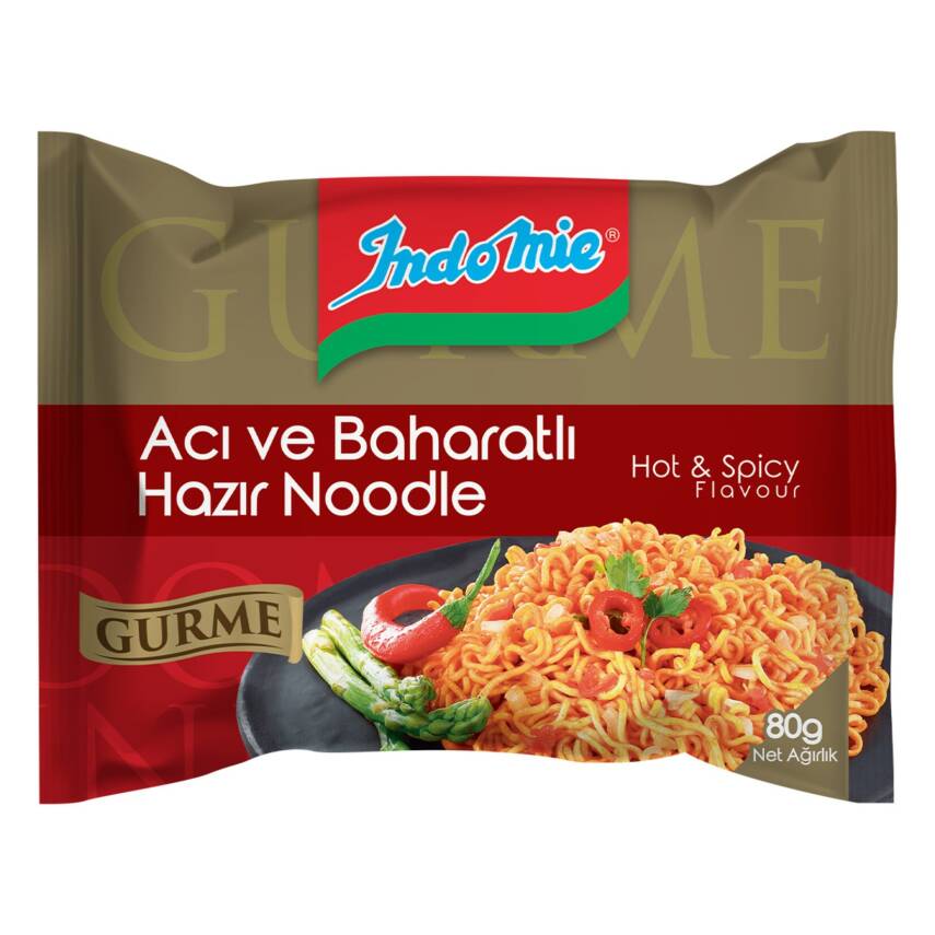 Indomie Gurme Acı Ve Baharatlı Hazır Noodle 80 G - 1