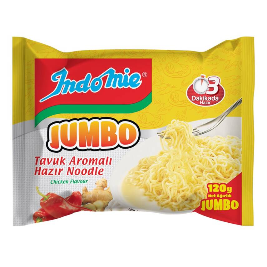 Indomie Jumbo Tavuk Aromalı Noodle 120 G - 1