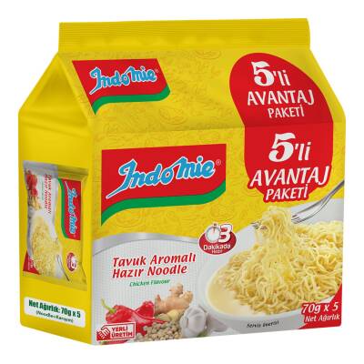 Indomie Tavuk Çeşnili Noodle 70 G x 5'li Paket - Indomie