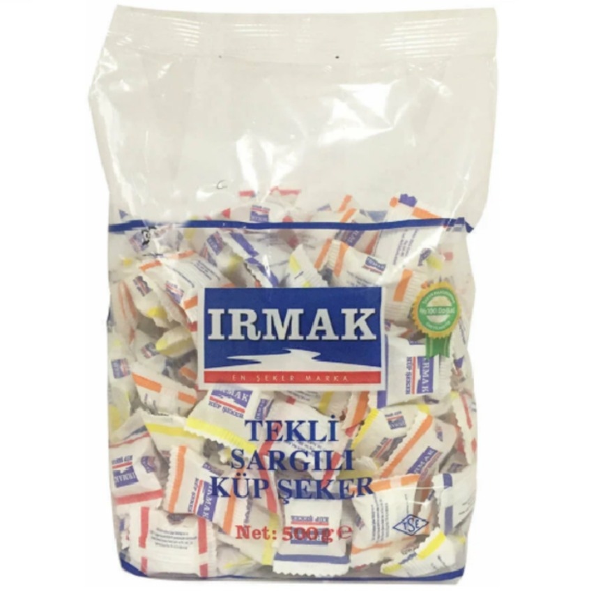 Irmak Tekli Sargılı Küp Şeker 500 G (Poşet) - 1