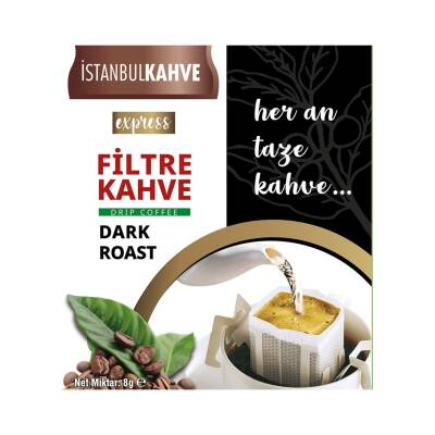 İstanbul Kahve Express Filtre Kahve Dark Rost 8 G - İstanbul