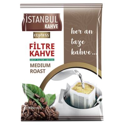 İstanbul Kahve Express Filtre Kahve Medium Rost 8 G - İstanbul
