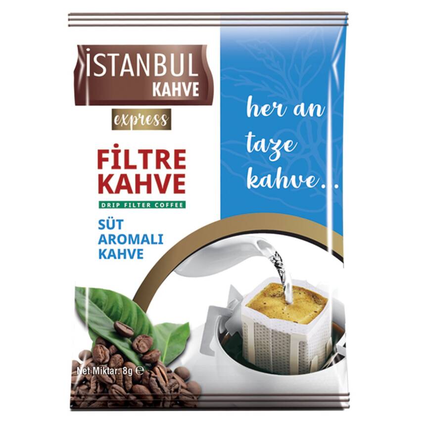 İstanbul Kahve Express Filtre Kahve Süt Aromalı 8 G - 1