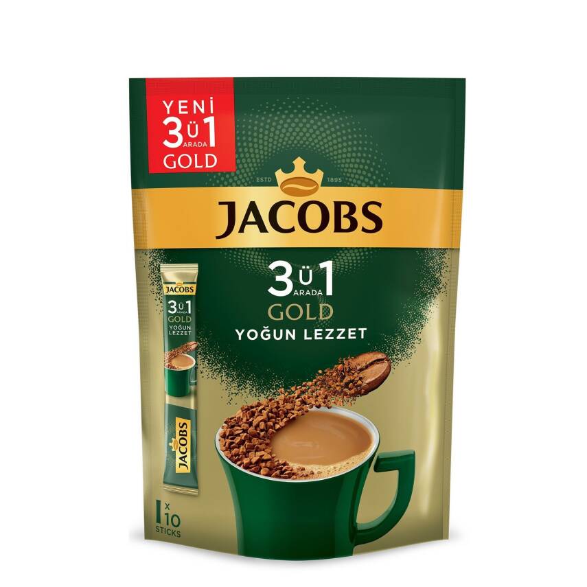 Jacobs Gold 3'ü 1 Arada Yoğun Lezzet Paket 10 x 18 G - 1