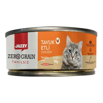 Jazzy Zero Grain Kedi Maması Tavuklu 90 G - Jazzy