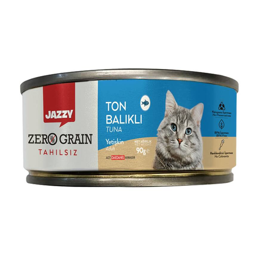 Jazzy Zero Grain Kedi Maması Ton Balıklı 90 G - 1