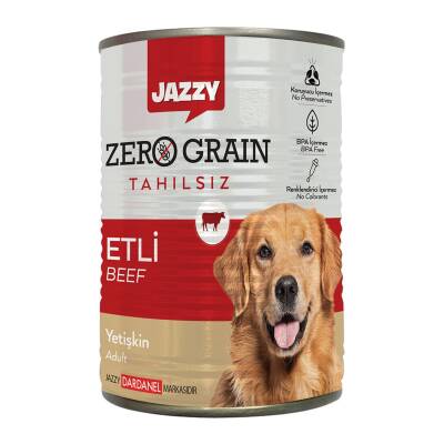 Jazzy Zero Grain Köpek Maması Etli 380 G - Jazzy