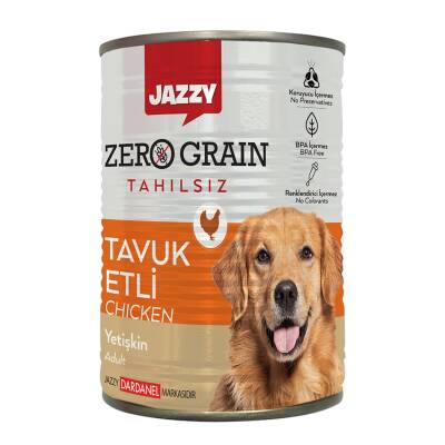 Jazzy Zero Grain Köpek Maması Tavuklu 380 G - Jazzy