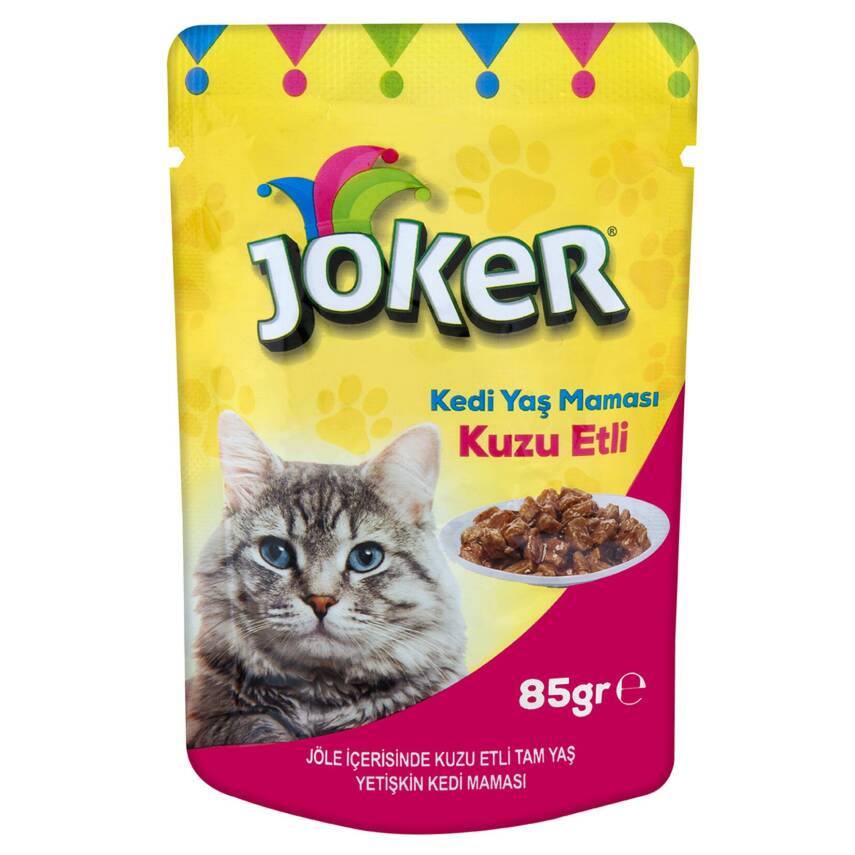 Joker Jöle İçerisinde Kuzu Etli Tam Yaş Kedi Maması 85 G - 1
