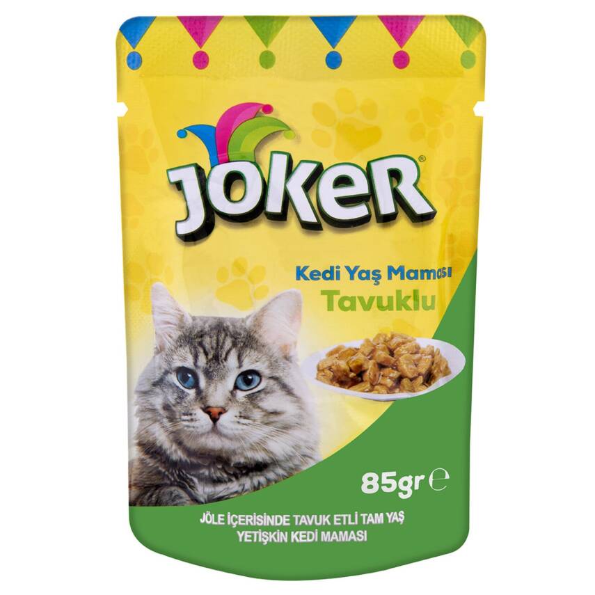 Joker Jöle İçerisinde Tavuk Etli Yetişkin Kedi Maması 85 G - 1