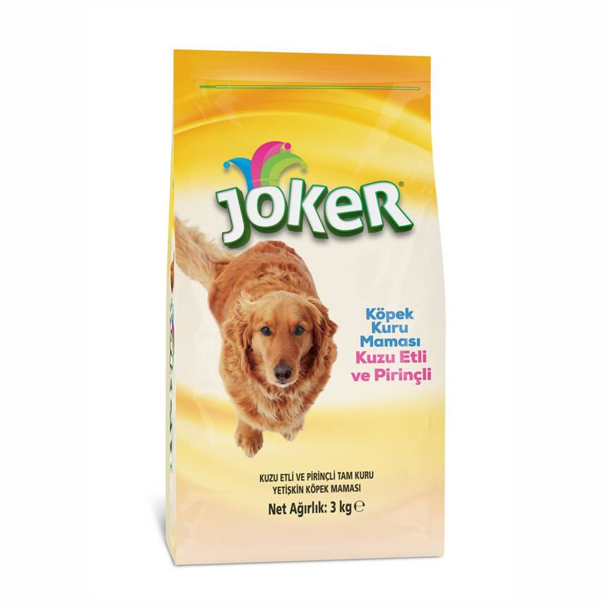Joker Kuzu Etli Pirinçli Kuru Köpek Maması 3 Kg - 1