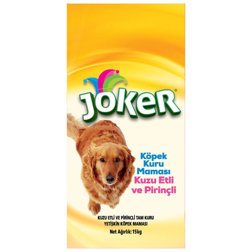 Joker Kuzu Etli Pirinçli Kuru Yetişkin Köpek Maması 15 Kg - 1