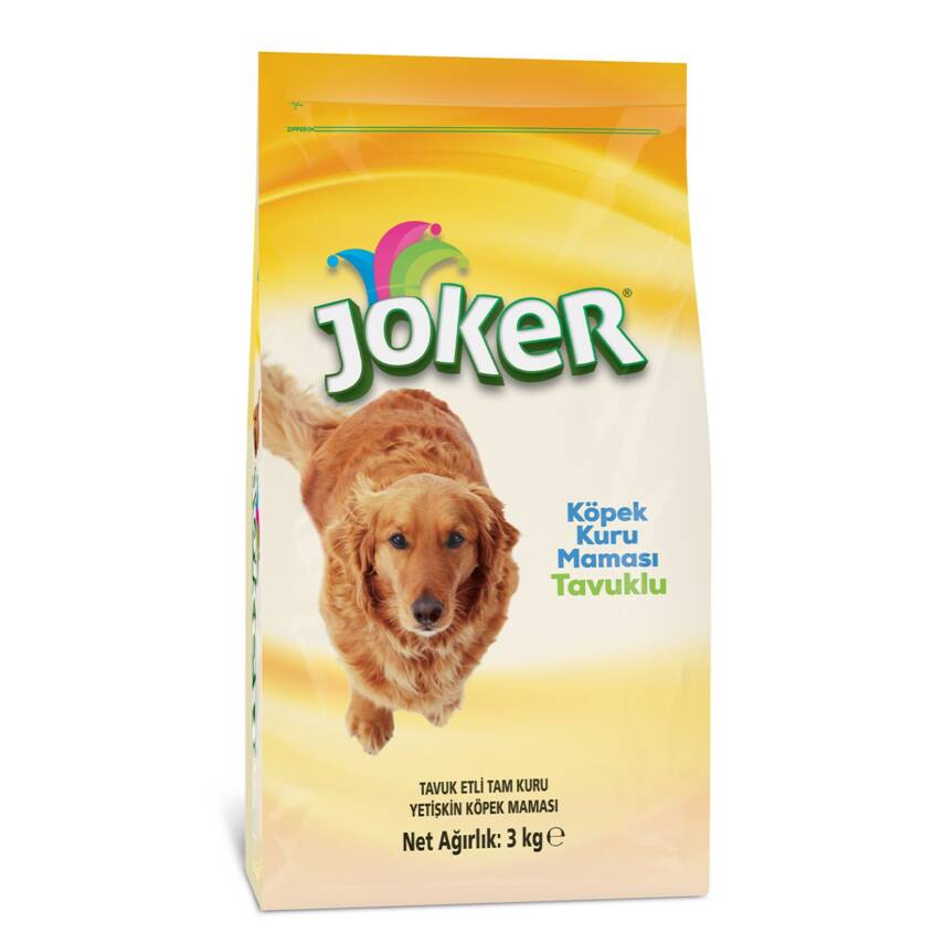 Joker Tavuk Etli Tam Kuru Yetişkin Köpek Mama 3 Kg - 1