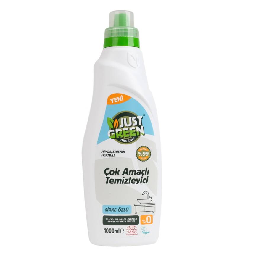 Just Green Organic Çok Amaçlı Yüzey Temizleyici Sirkeli 1 L - 1