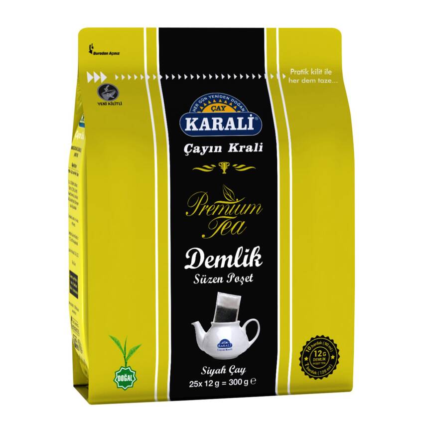 Karali Premium Demlik Poşet Siyah Çay 25'li 300 G - 1