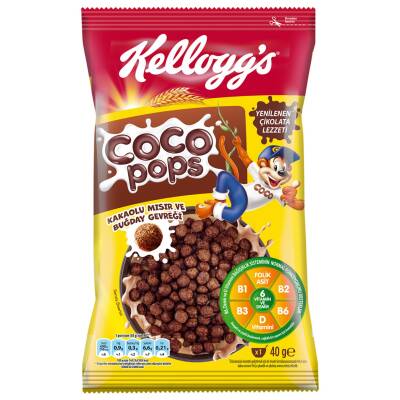 Kellogg's Coco Pops Kakaolu Mısır ve Buğday Gevreği 40 G - Kellogg's