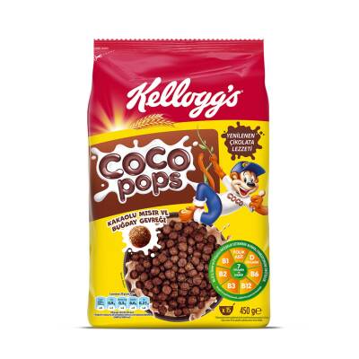 Kellogg's Coco Pops Kakaolu Mısır ve Buğday Gevreği 450 G - Kellogg's