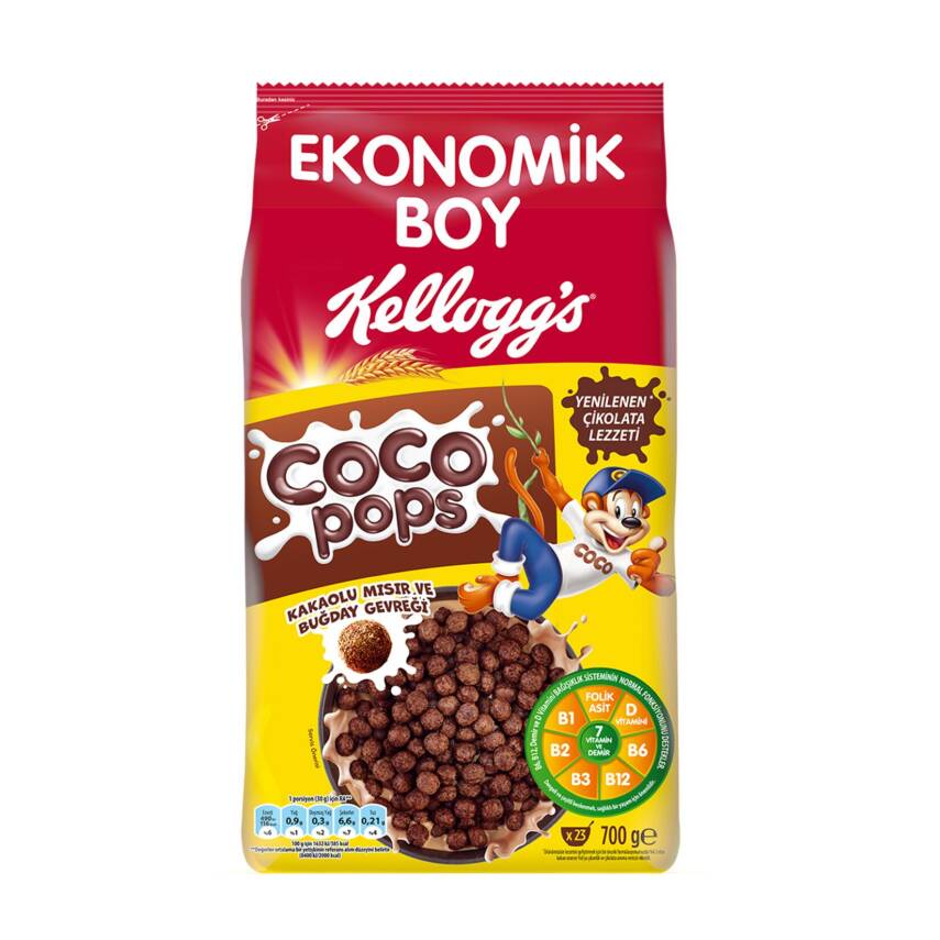 Kellogg's Coco Pops Kakaolu Mısır ve Buğday Gevreği 700 G - 1
