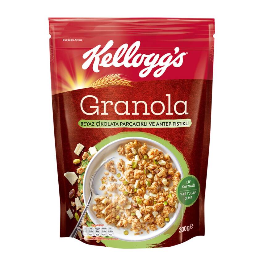 Kelloggs Granola Beyaz Çikolatalı Antep Fıstıklı 300G - 1