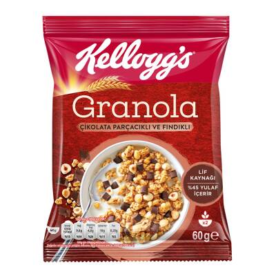 Kellogg's Granola Çikolata Parçacıklı & Fındıklı 60 G - Kellogg's