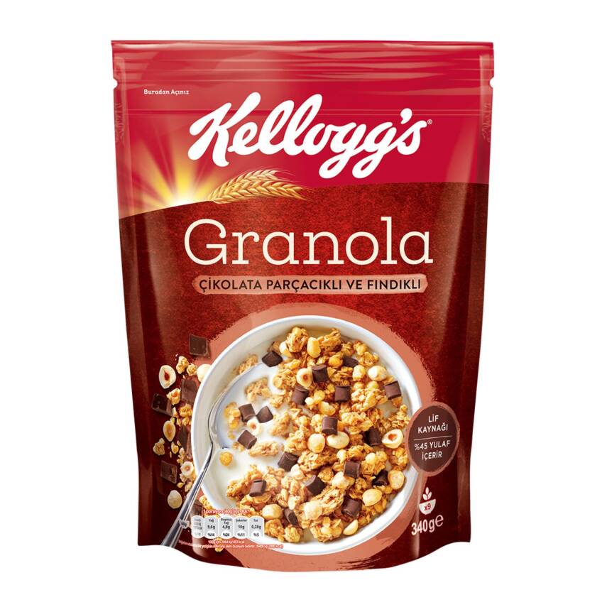 Kellogg's Granola Çikolata Parçacıklı Ve Fındıklı 340 G - 1