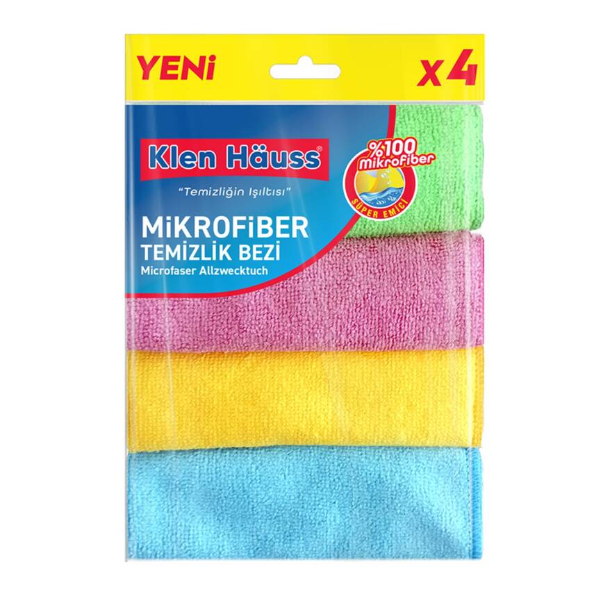 Klen Hauss Mikrofiber Temizlik Bezi 4'lü - 1