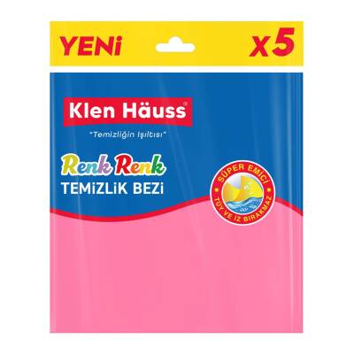 Klen Hauss Renk Renk Temizlik Bezi 5'li - Klen Hauss