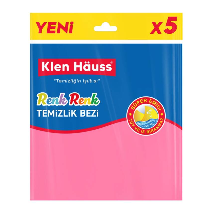 Klen Hauss Renk Renk Temizlik Bezi 5'li - 1