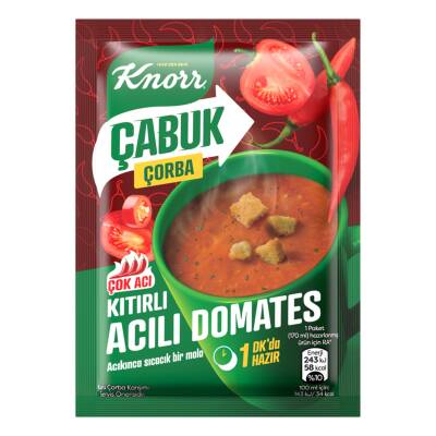 Knorr Çabuk Çorba Kıtırlı Acılı Domates 22 G - Knorr