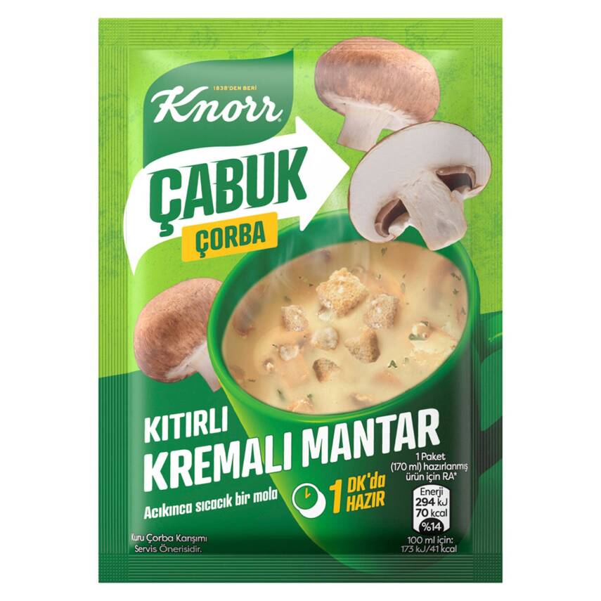 Knorr Çabuk Çorba Kıtırlı Kremalı Mantar 19 G - 1