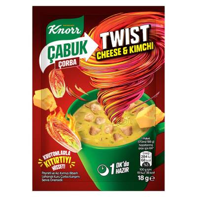 Knorr Çabuk Çorba Twist Cheese Kimchi 18 G - Knorr