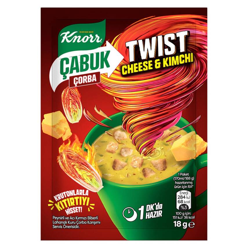 Knorr Çabuk Çorba Twist Cheese Kimchi 18 G - 1