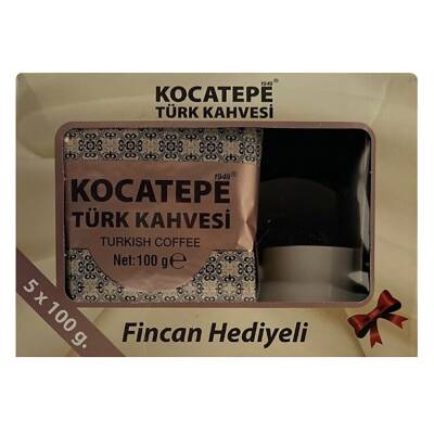 Kocatepe Kahve Türk Kahvesi Fincan Seti Hediye 5 x 100 G - Kocatepe