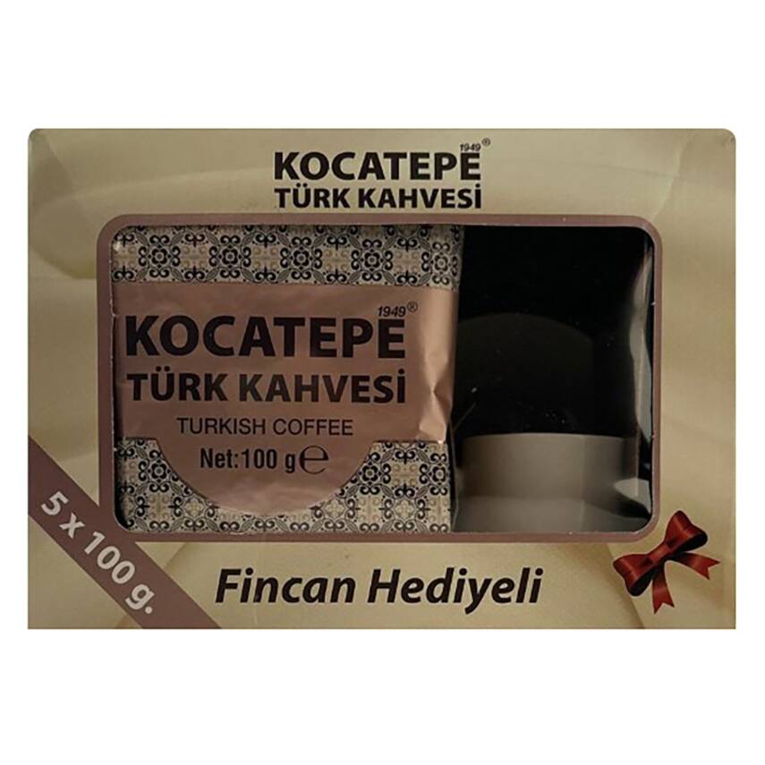 Kocatepe Kahve Türk Kahvesi Fincan Seti Hediye 5 x 100 G - 1