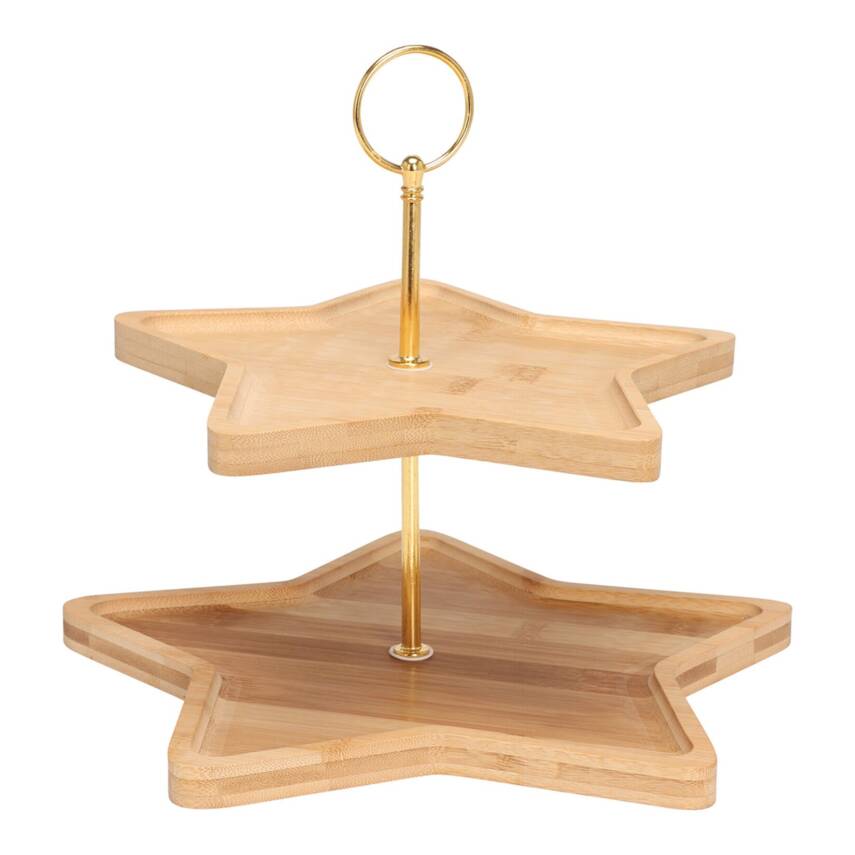 Koopman 2 Katlı Yıldız Sunum Tabağı 28 x 28 x 2,5 Cm - 1